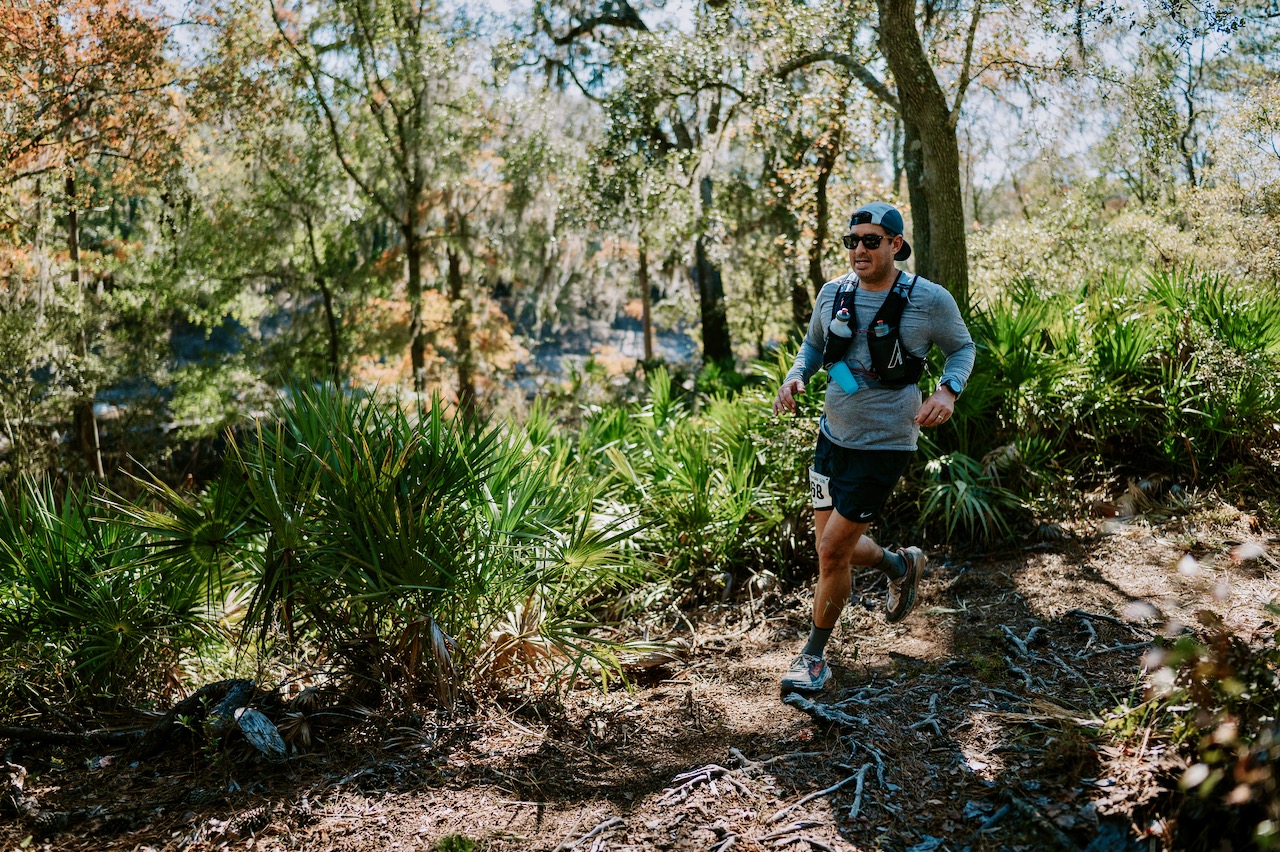 Justin Weber on an ultramarathon course